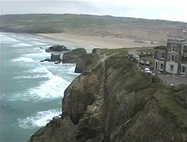 Perranporth Beach, from Tregundy Lane near the hostel